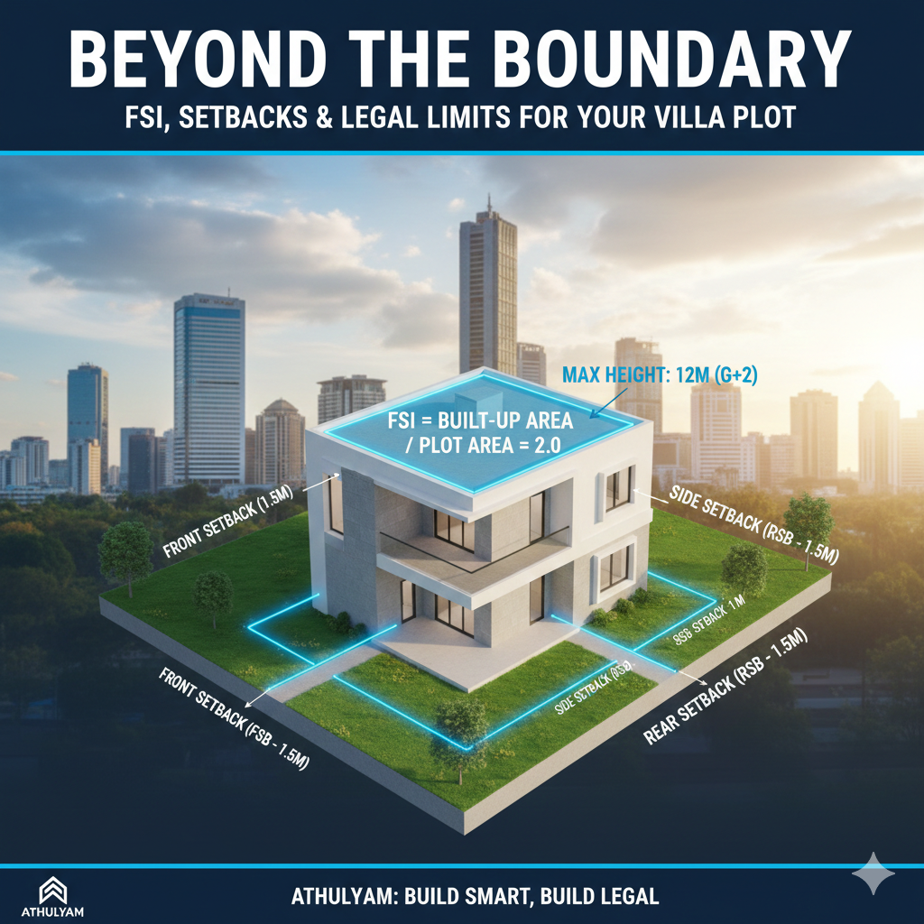 Beyond the Boundary: Understanding FSI, Setbacks, and the Legal Limits for Your Villa Construction